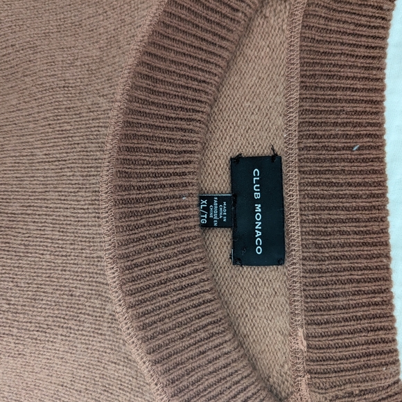 Club Monaco Raglan Sleeve Wool Sweatshirt Men's Size XL - Picture 4 of 5